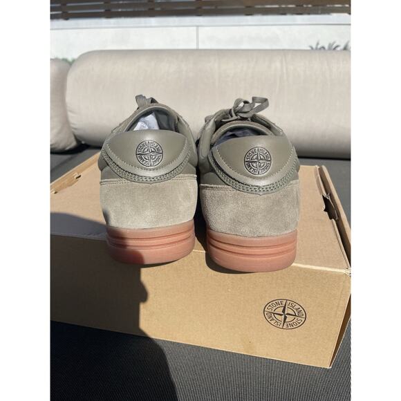 NEW STONE ISLAND SHOES MODEL 101 MILITARY TRAINER GREEN SNEAKERS | Size 13 main image 7